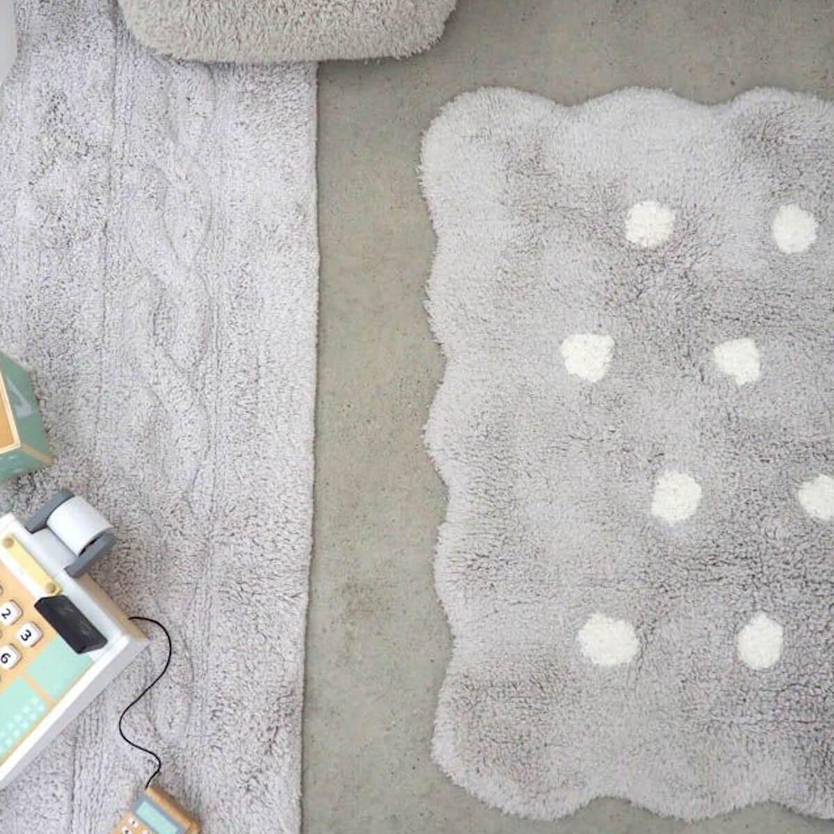 Tapis 70x100cm MINI BISCUIT Lorena Canals Pearl Grey