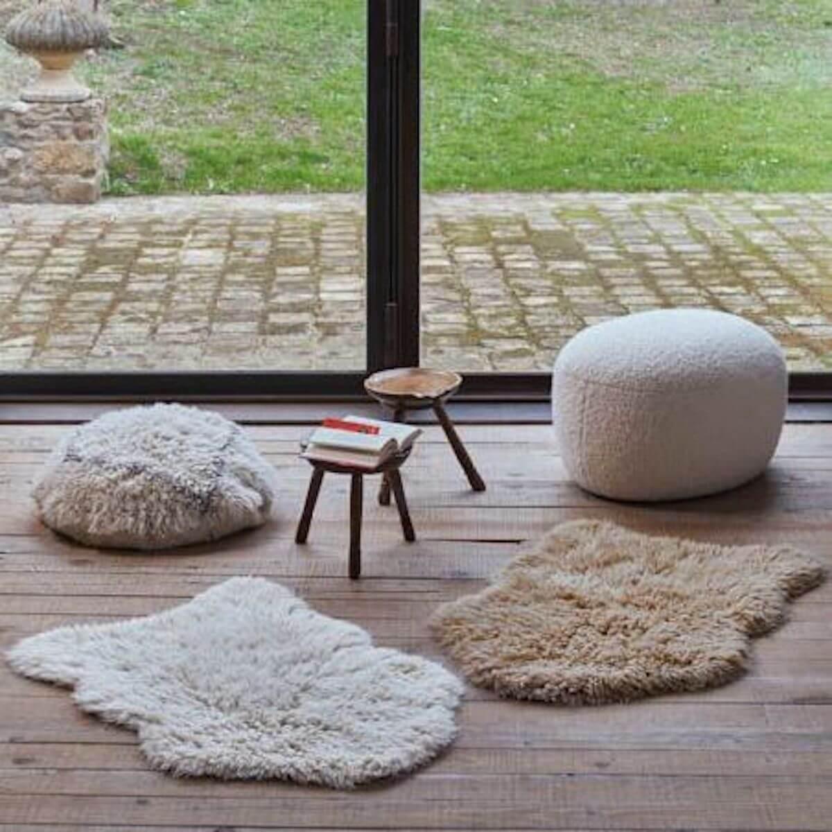 Tapis 75x110cm WOOLLY Lorena Canals Sheep White