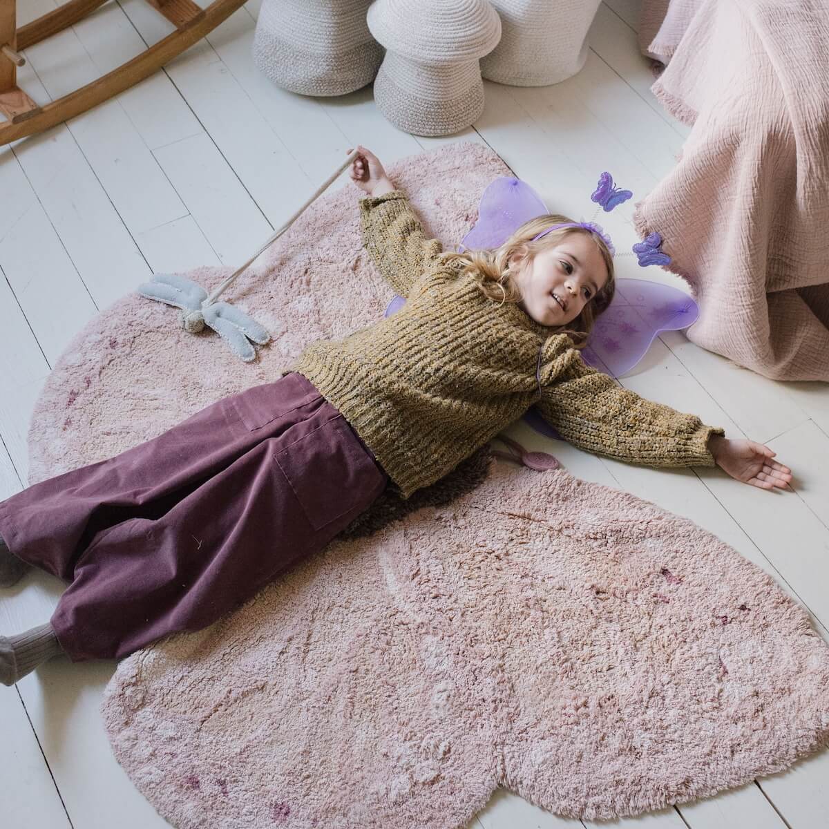 Tapis 90x120cm ANIMAL Lorena Canals Baby Butterfly