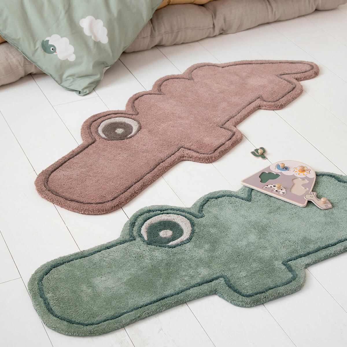 Tapis CROCO Done by Deer vert