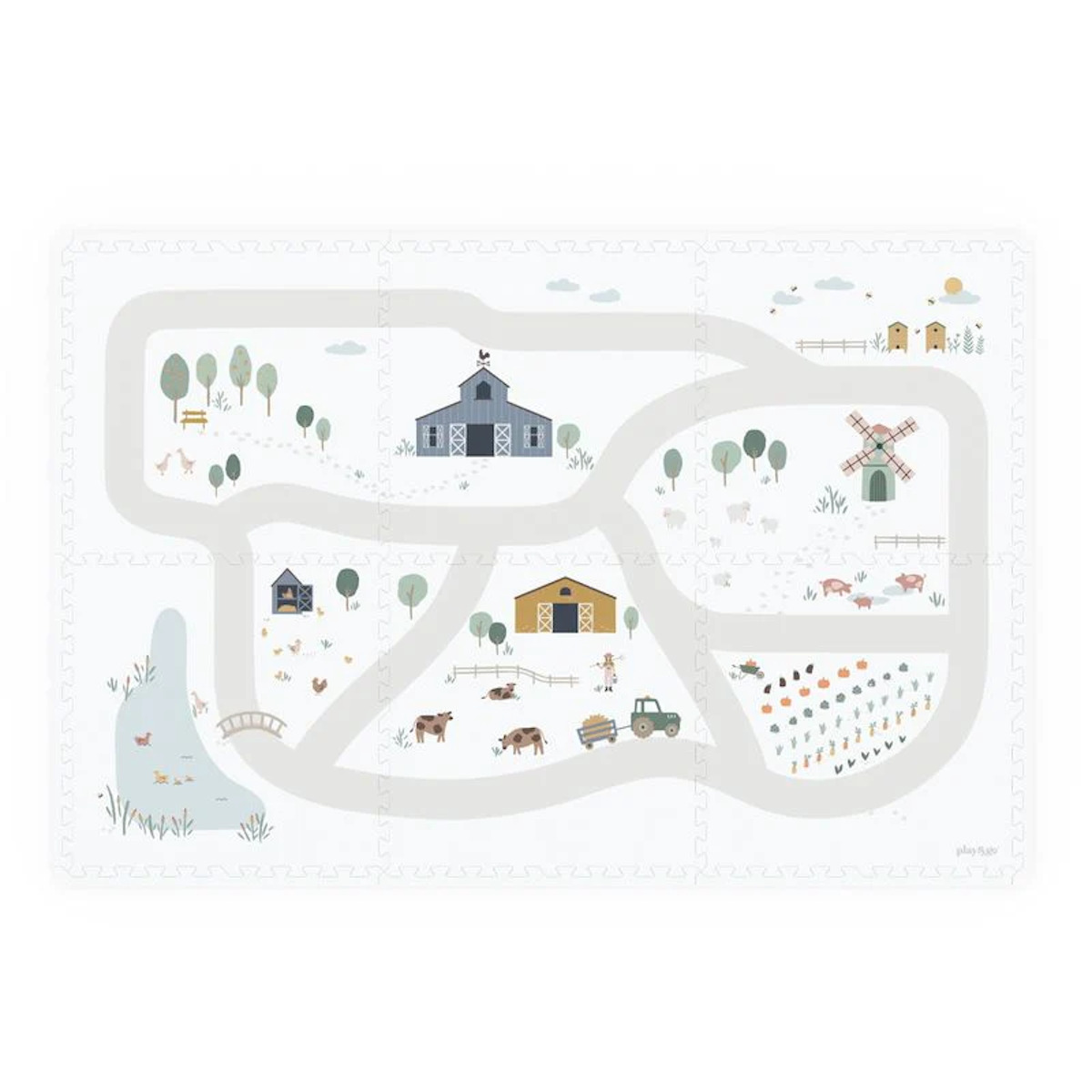 Tapis de jeu 120x180cm EEVAA FARM Play&go