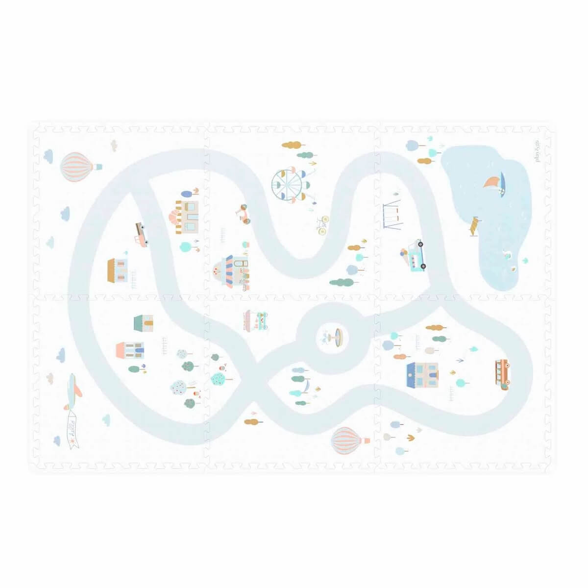 Tapis de jeu 120x180cm EEVAA VILLAGE Play&go