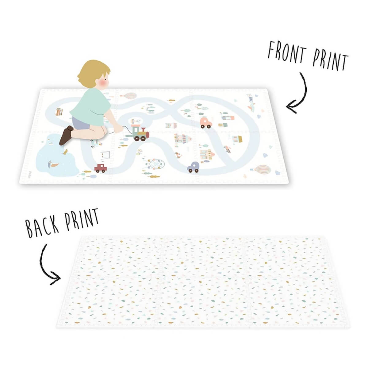 Tapis de jeu 120x180cm EEVAA VILLAGE Play&go