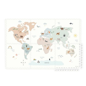 Tapis de jeu 120x180cm EEVAA WORLDMAP COLOUR Play&go