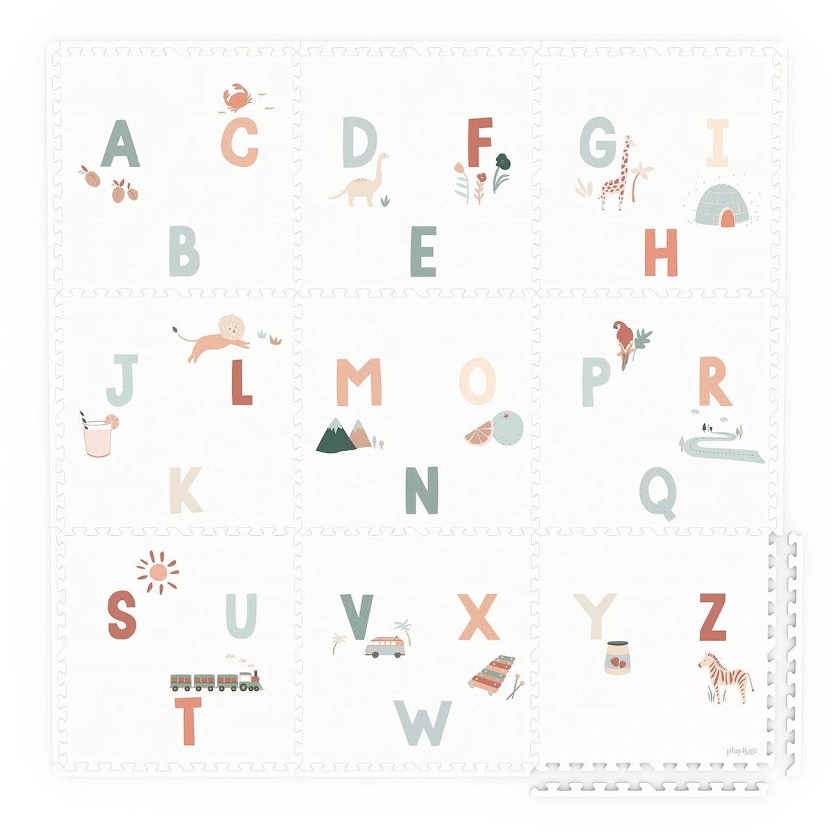 Tapis de jeu 180x180cm EEVAA Play&go Alphabet