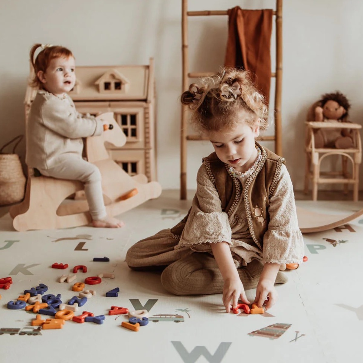Tapis de jeu 180x180cm EEVAA Play&go Alphabet