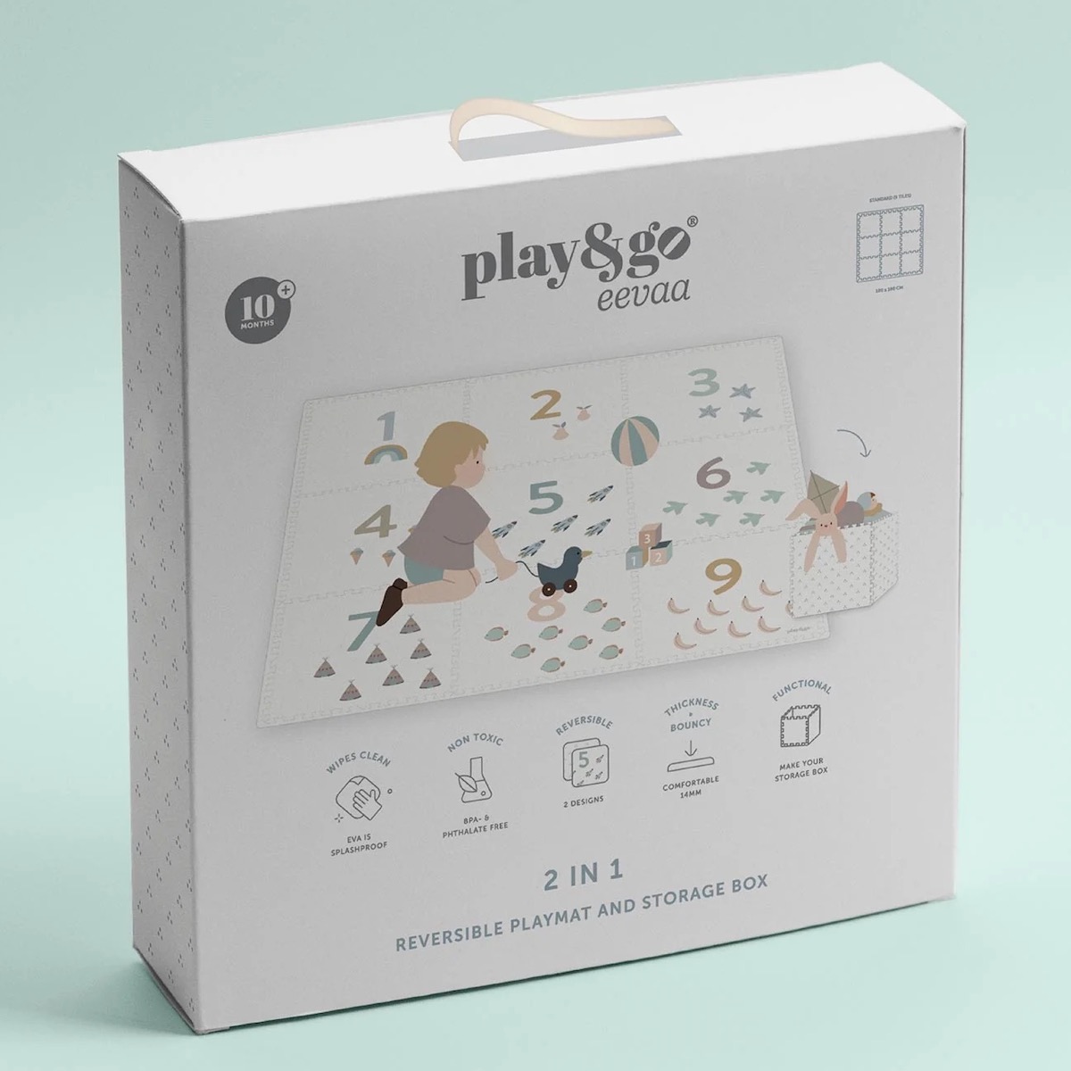 Tapis de jeu 180x180cm EEVAA Play&go