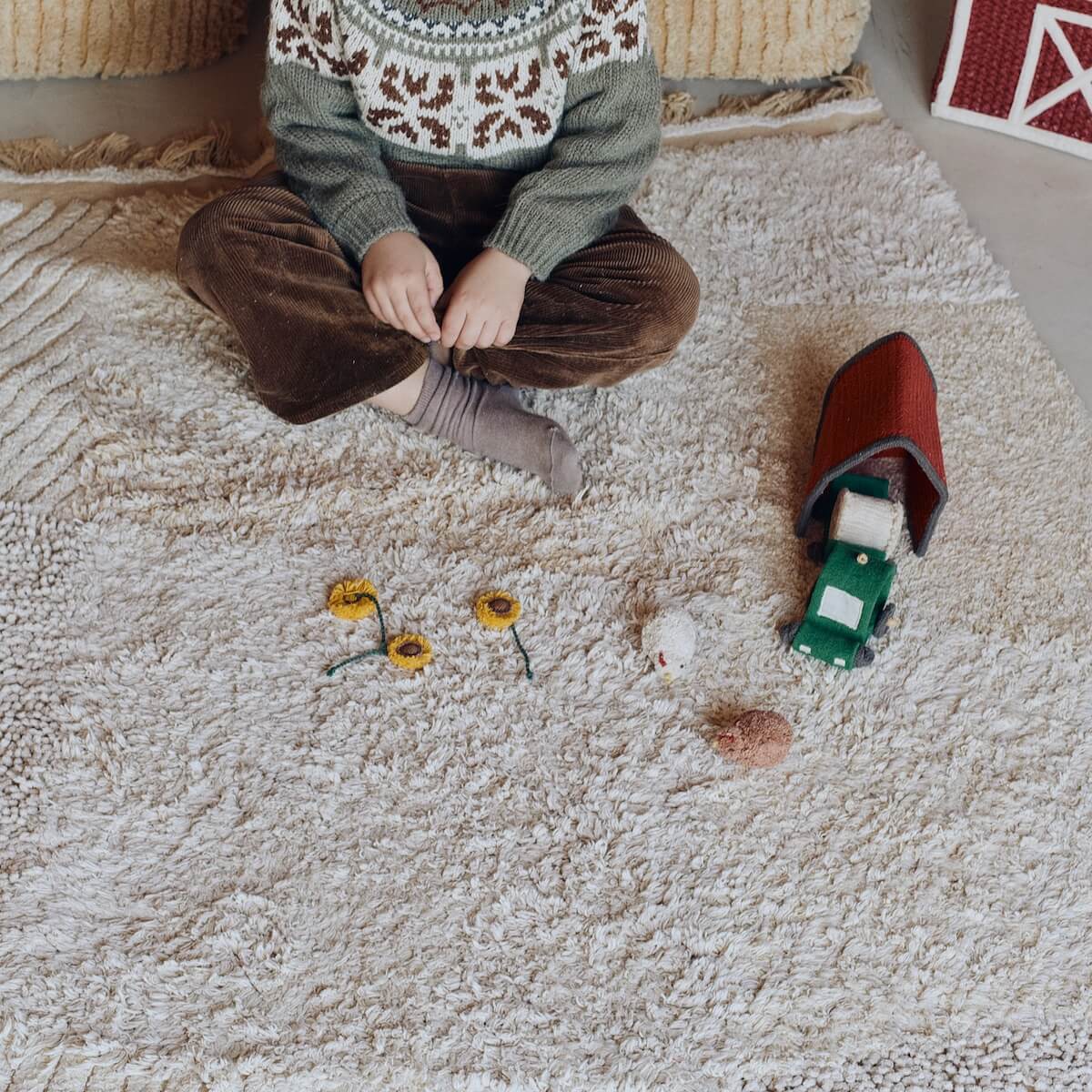 Tapis de jeu lavable 120x170cm FARM FIELS Lorena Canals