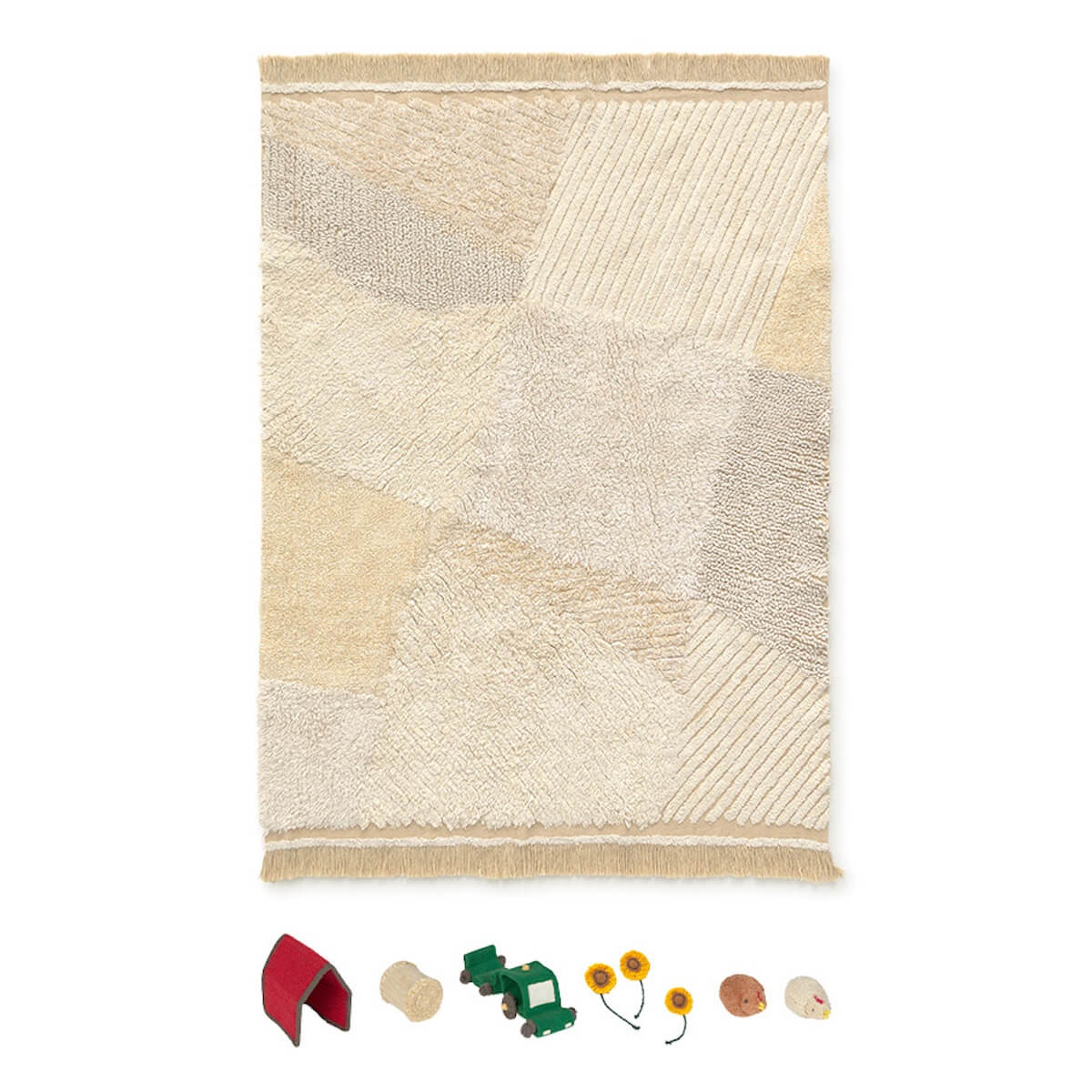 Tapis de jeu lavable 120x170cm FARM FIELS Lorena Canals