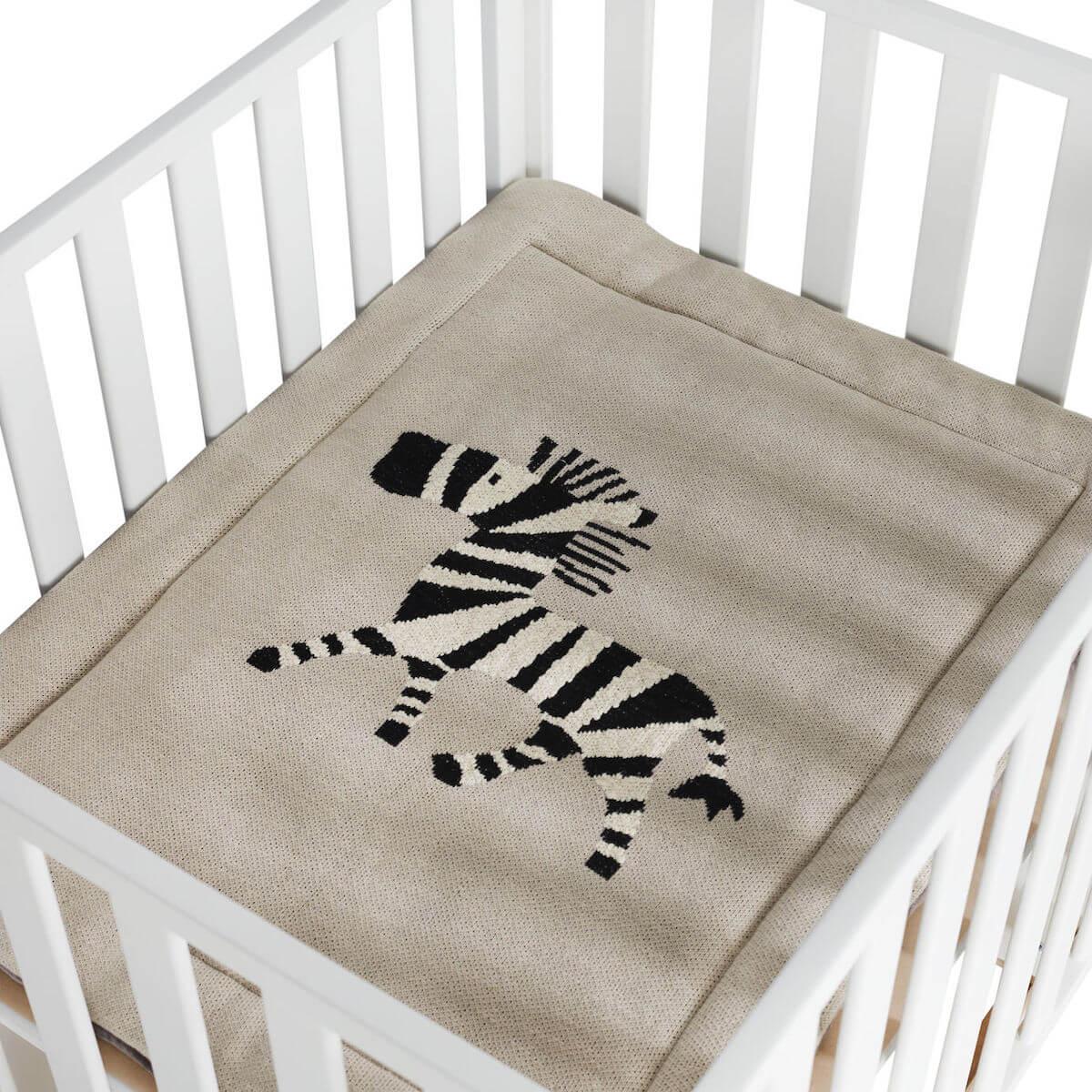 Tapis de parc 73x93cm TRICOT Quax Zebra