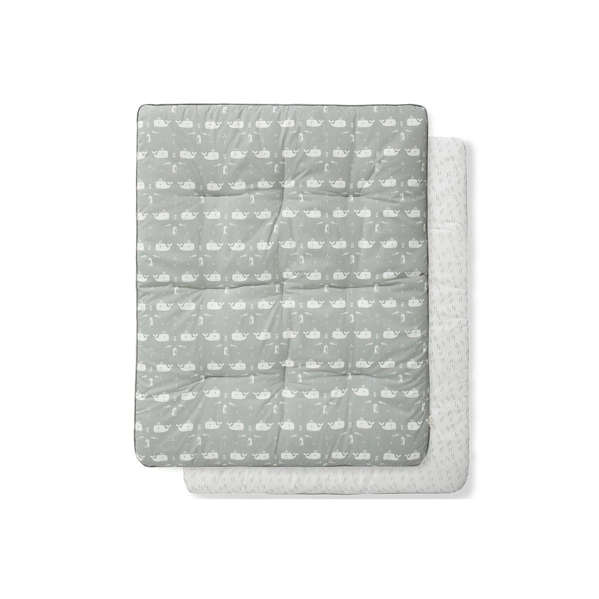 Tapis de parc bébé 77x97cm BALEINE Fresk gris