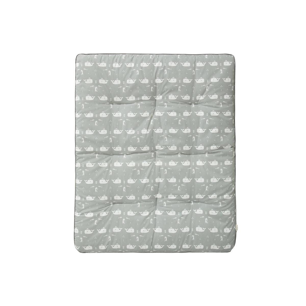 Tapis de parc bébé 77x97cm BALEINE Fresk gris