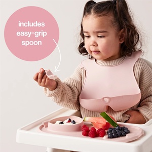 Tapis de repas en silicone Roll + Go b.box blush