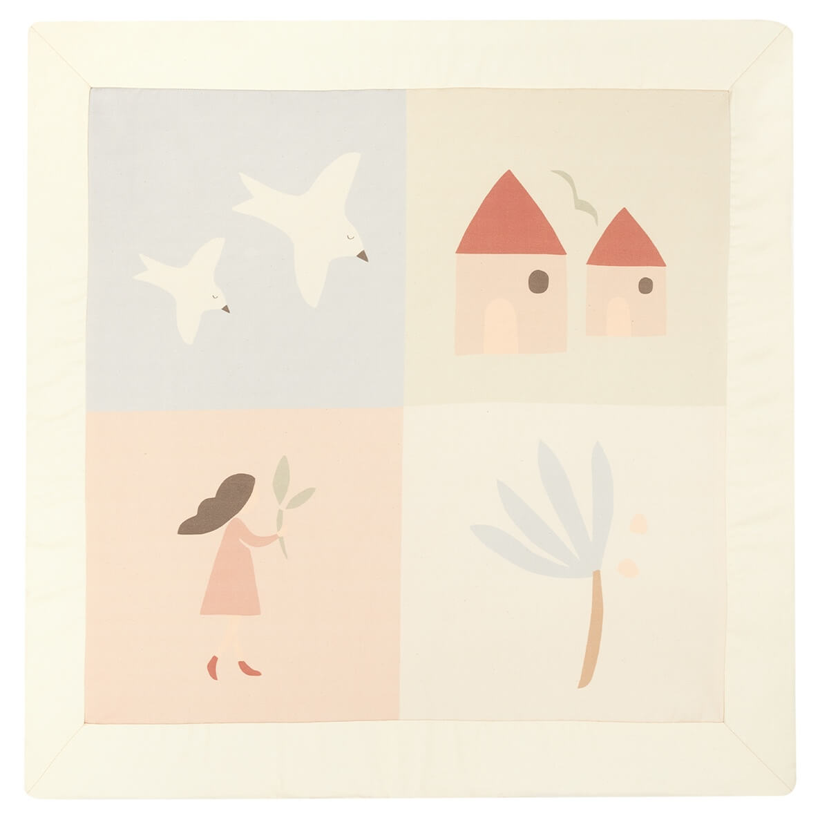 Tapis d’éveil 100x100cm PLAYGROUND Nobodinoz Sweet Home