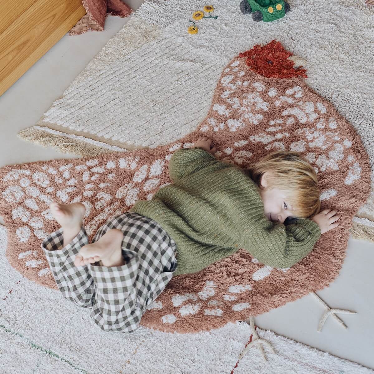 Tapis lavable 110x100cm CHICKEN Lorena Canals