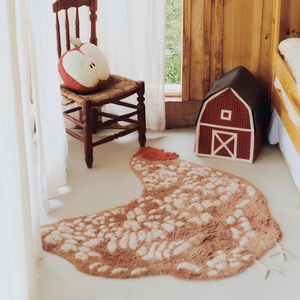Tapis lavable 110x100cm CHICKEN Lorena Canals