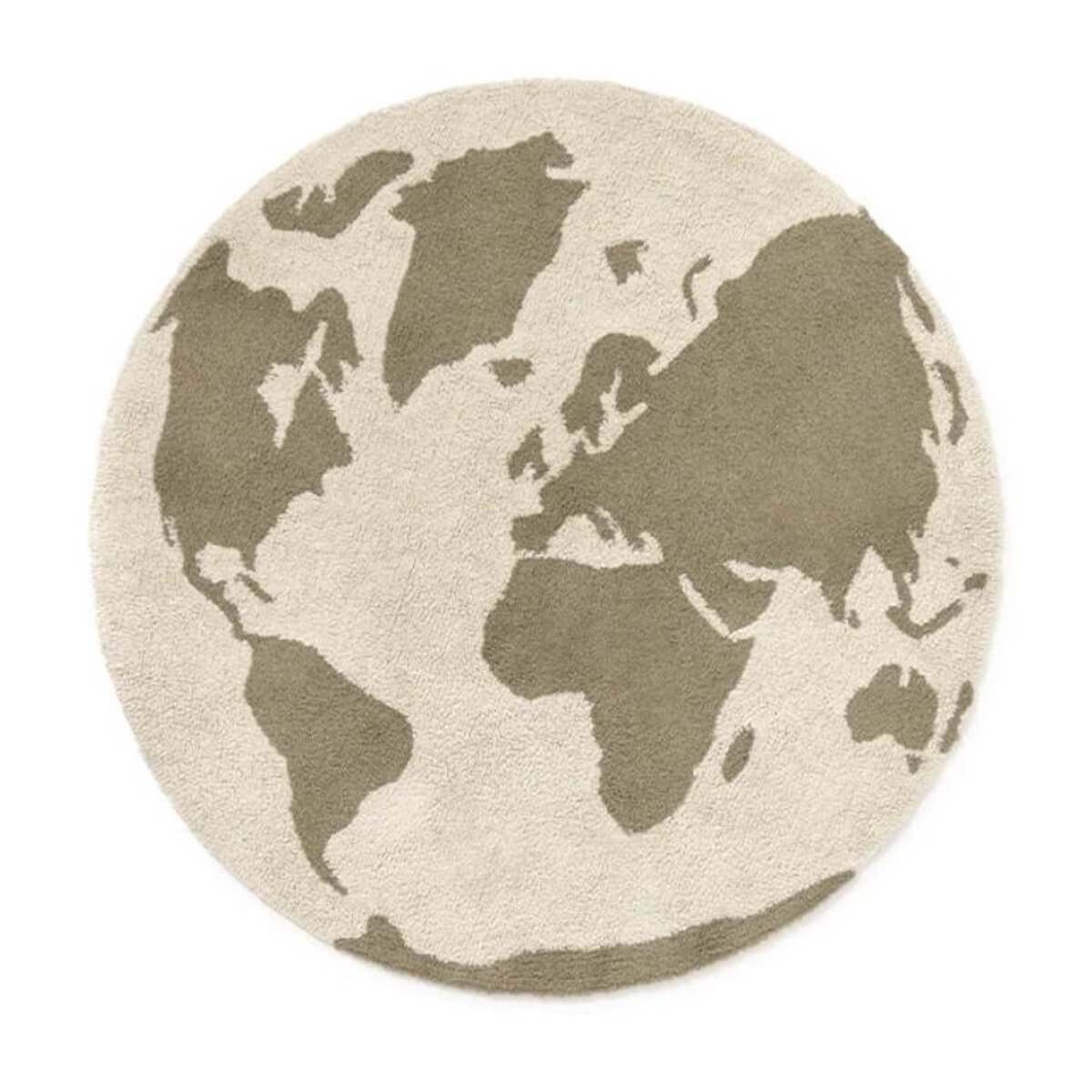 Tapis lavable 120cm RugCycled WORLD MAP Lorena Canals