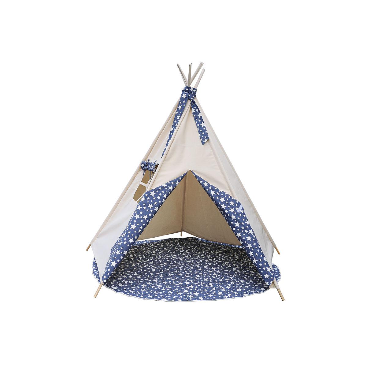 Tapis pour tipi bleu jeans