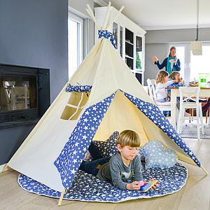 Tapis pour tipi bleu jeans