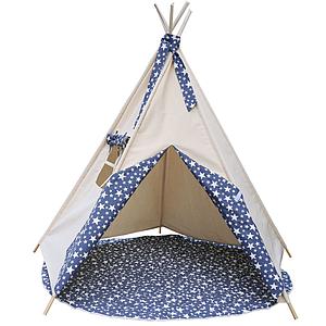 Tapis pour tipi bleu jeans