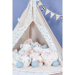 Tapis pour tipi enfant DOTS Abitare Kids bleu 