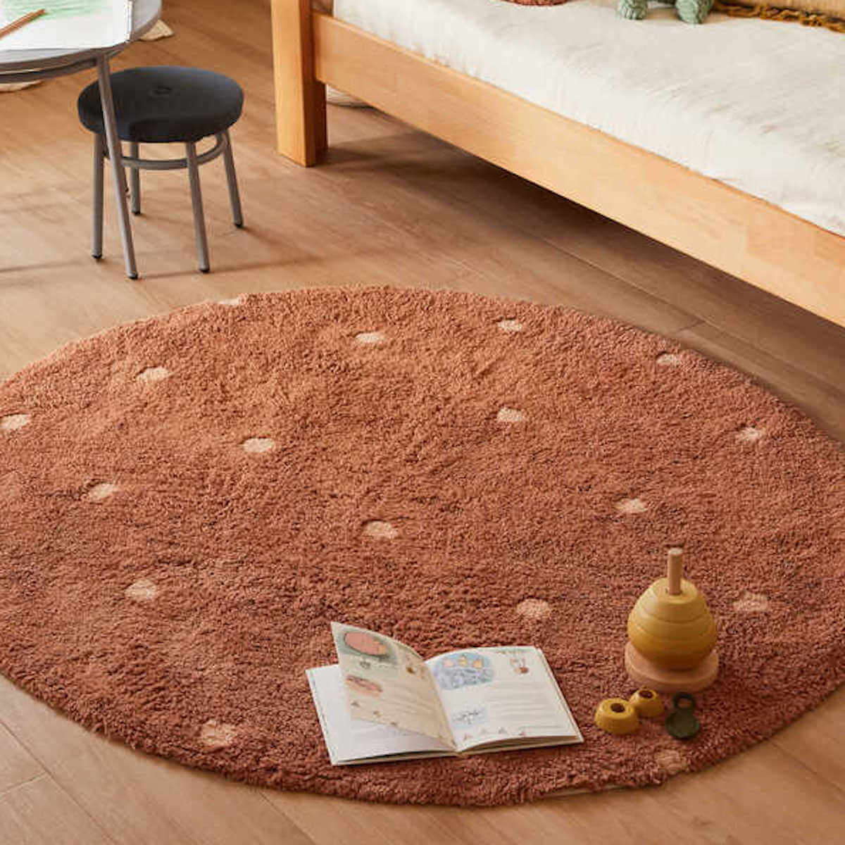 Tapis rond 140cm DOT Lorena Canals Chestnut