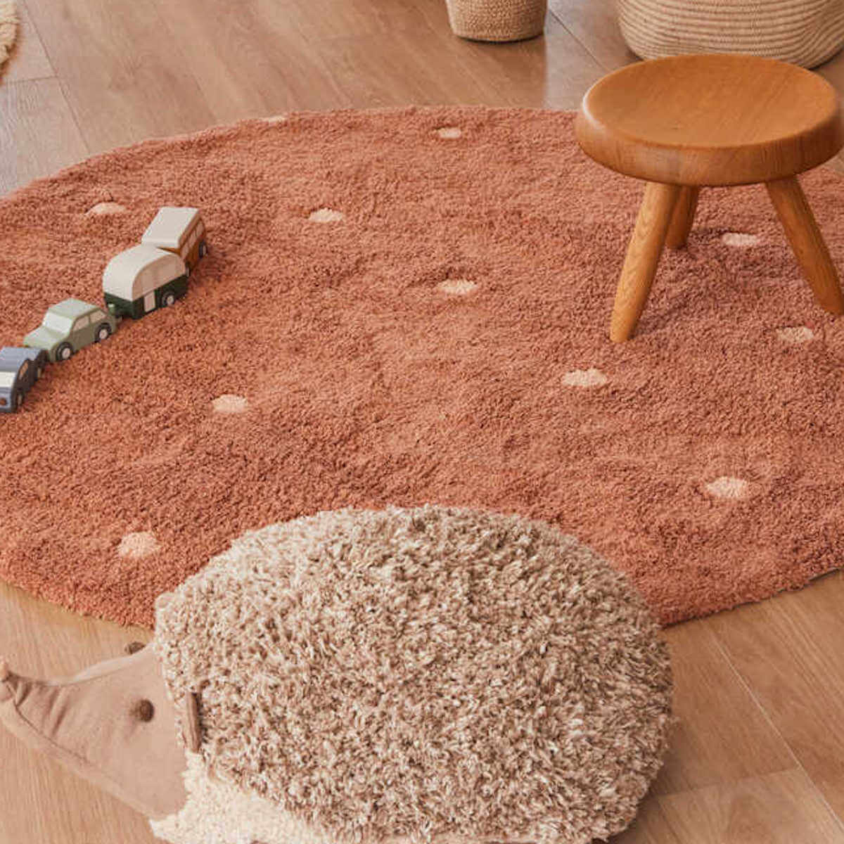 Tapis rond 140cm DOT Lorena Canals Chestnut