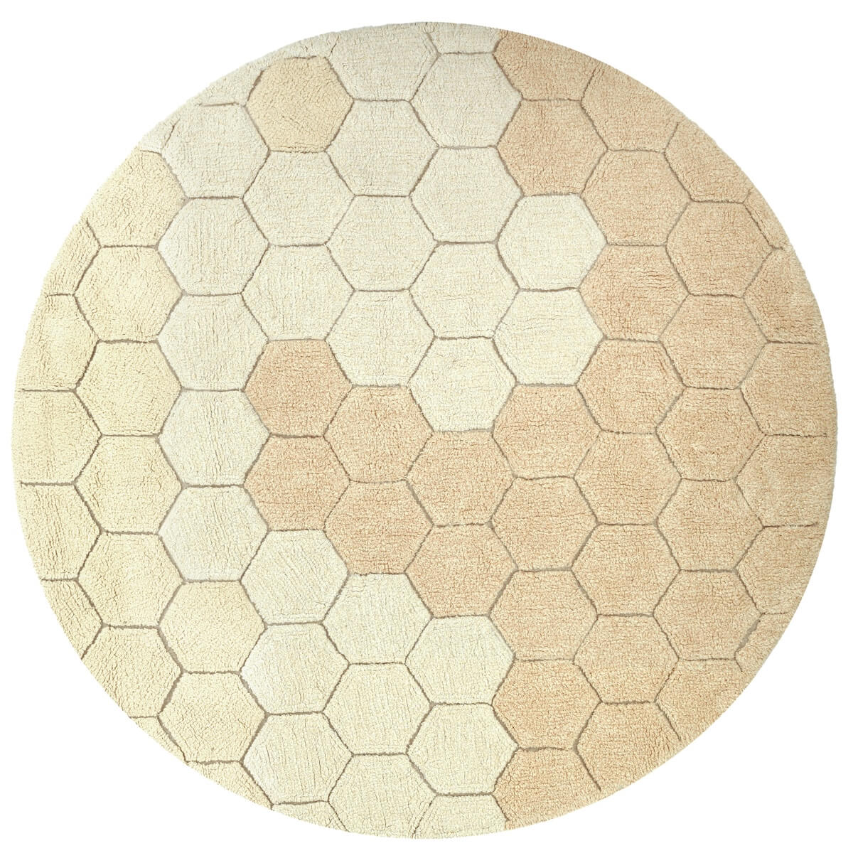 Tapis rond 140cm HONEYCOMB Lorena Canals Golden