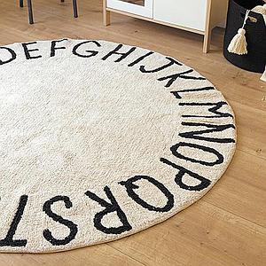 Tapis rond 150cm ROUND ABC Lorena Canals natural-black