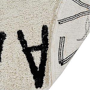 Tapis rond 150cm ROUND ABC Lorena Canals natural-black
