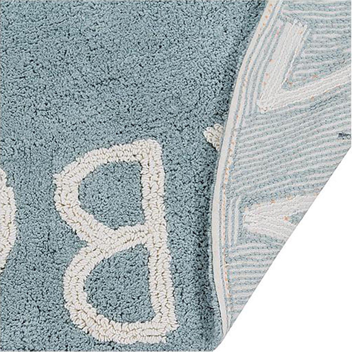 Tapis rond 150cm ROUND ABC Lorena Canals vintage blue-natural