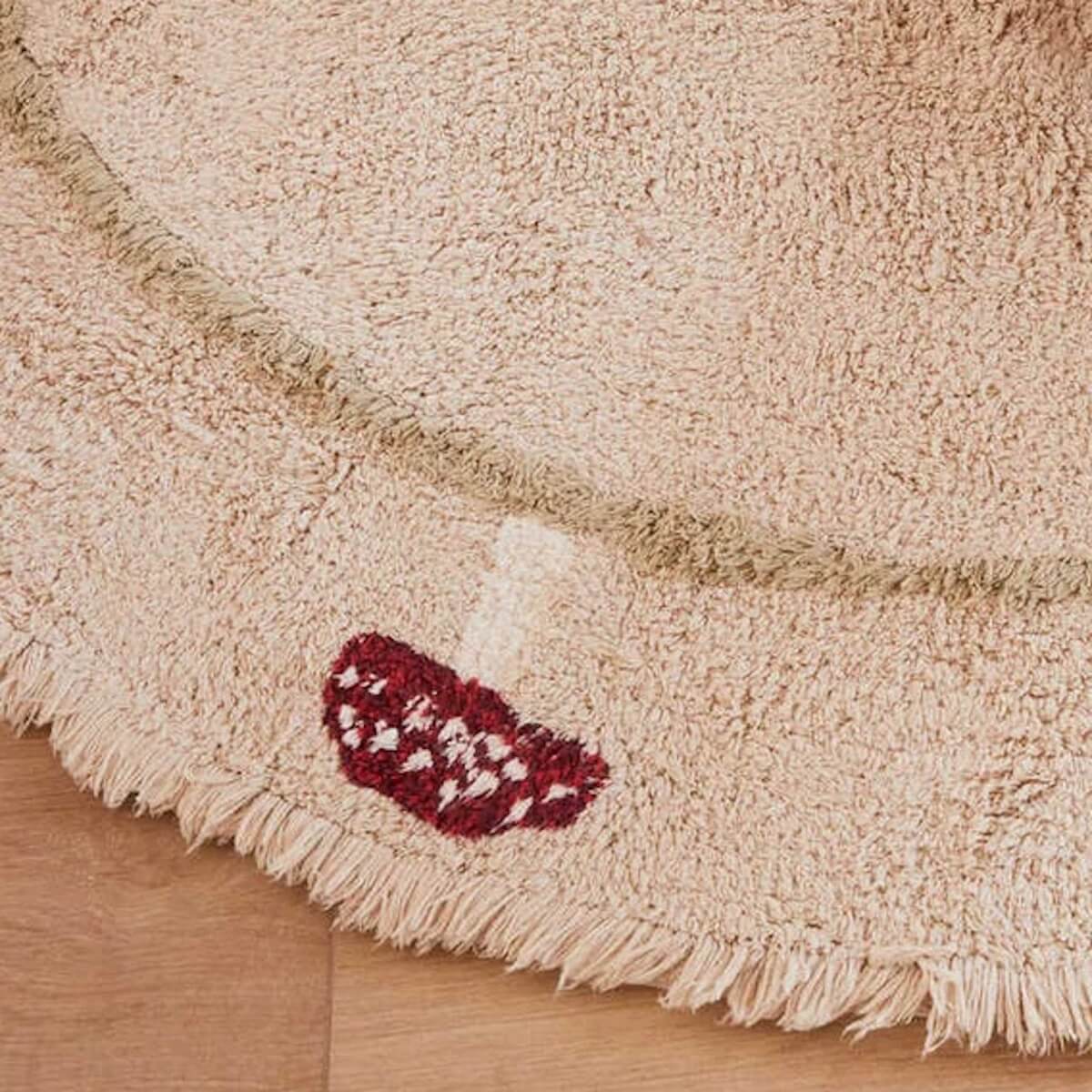 Tapis round 140cm CHANTERELLE Lorena Canals Natural Olive Honey Ivory Burgundy Toffee