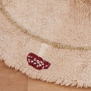 Tapis round 140cm CHANTERELLE Lorena Canals Natural Olive Honey Ivory Burgundy Toffee