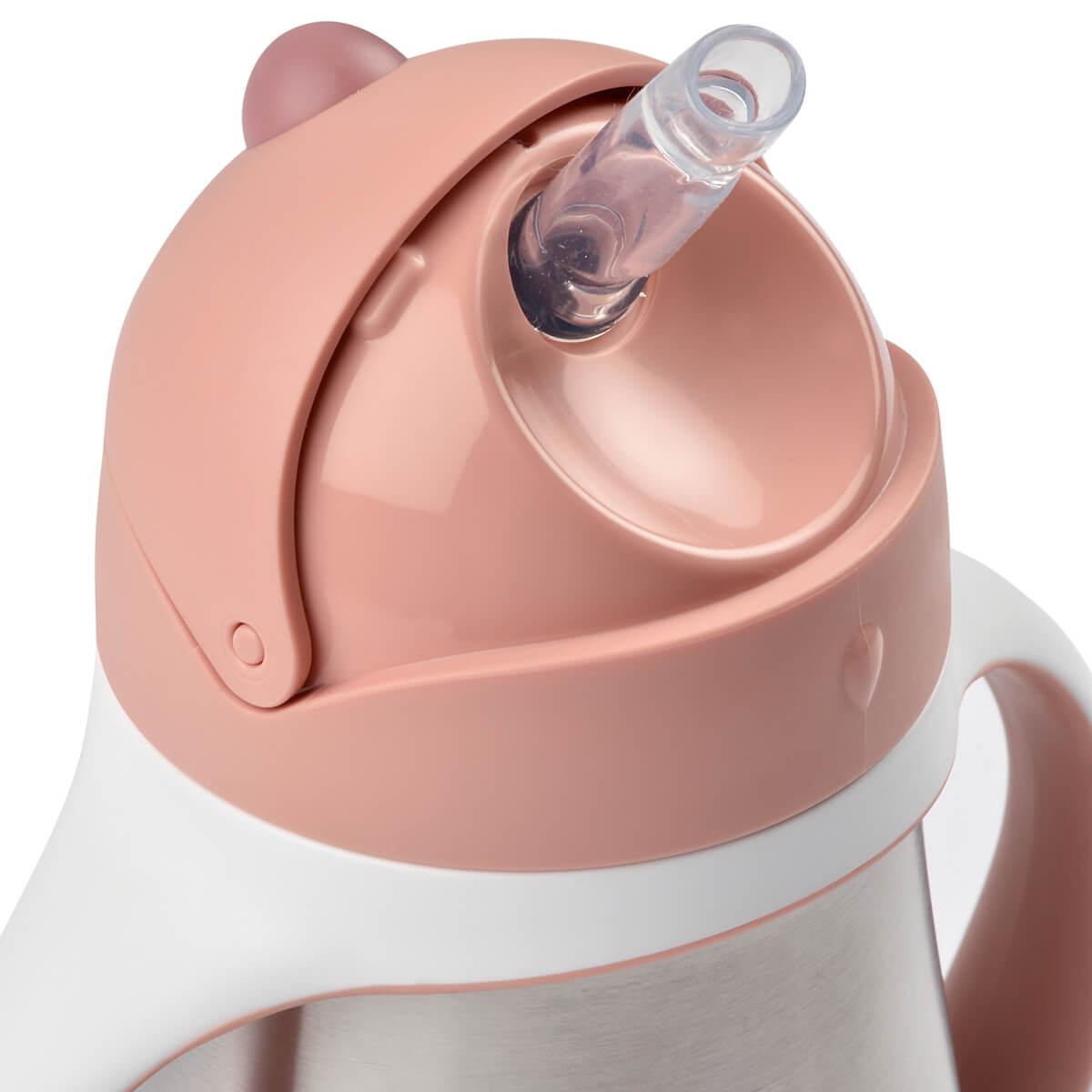 Tasse à paille 250ml Beaba old pink