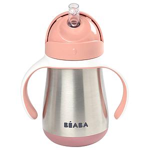 Tasse à paille 250ml Beaba old pink