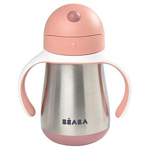Tasse à paille 250ml Beaba old pink