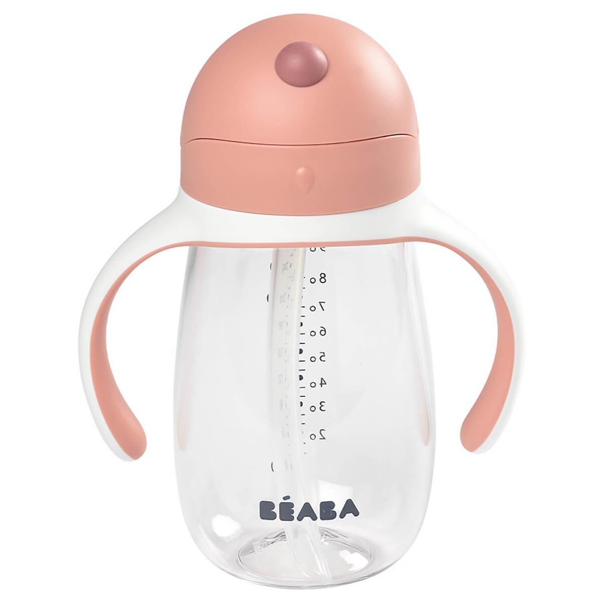 Tasse à paille 300ml Beaba old pink
