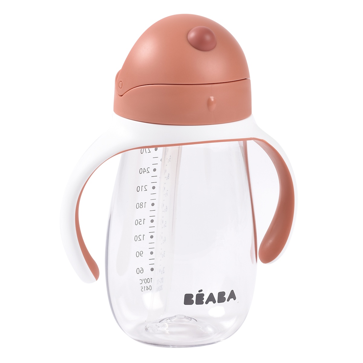 Tasse paille 300ml Beaba terracota