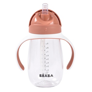 Tasse paille 300ml Beaba terracota