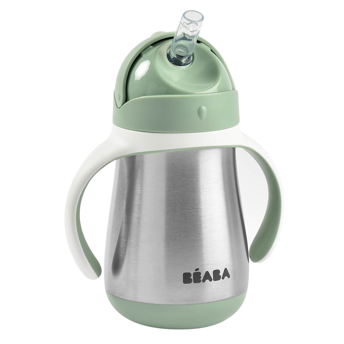 Tasse paille inox 250ml Beaba vert sauge