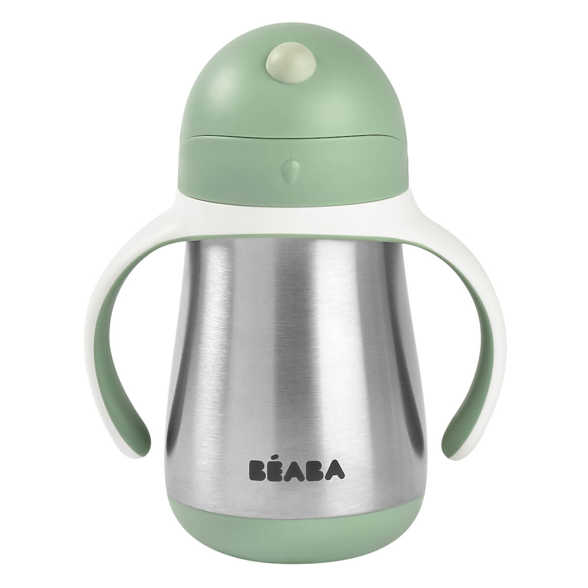 Tasse paille inox 250ml Beaba vert sauge