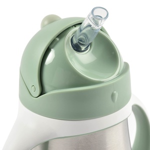 Tasse paille inox 250ml Beaba vert sauge