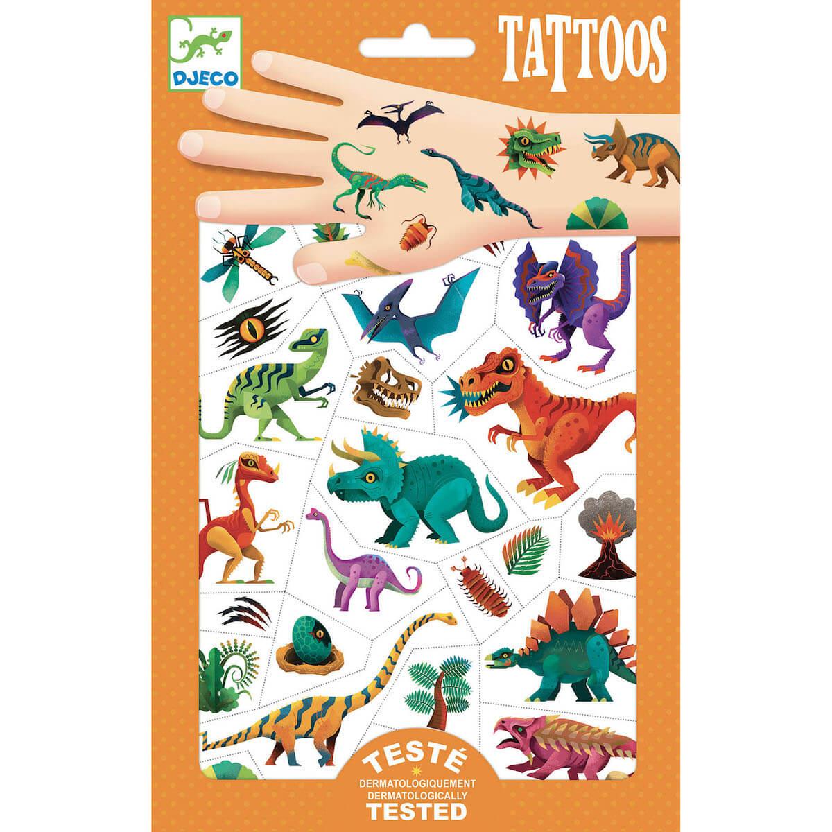 Tatouages Dino club BODY ART Djeco