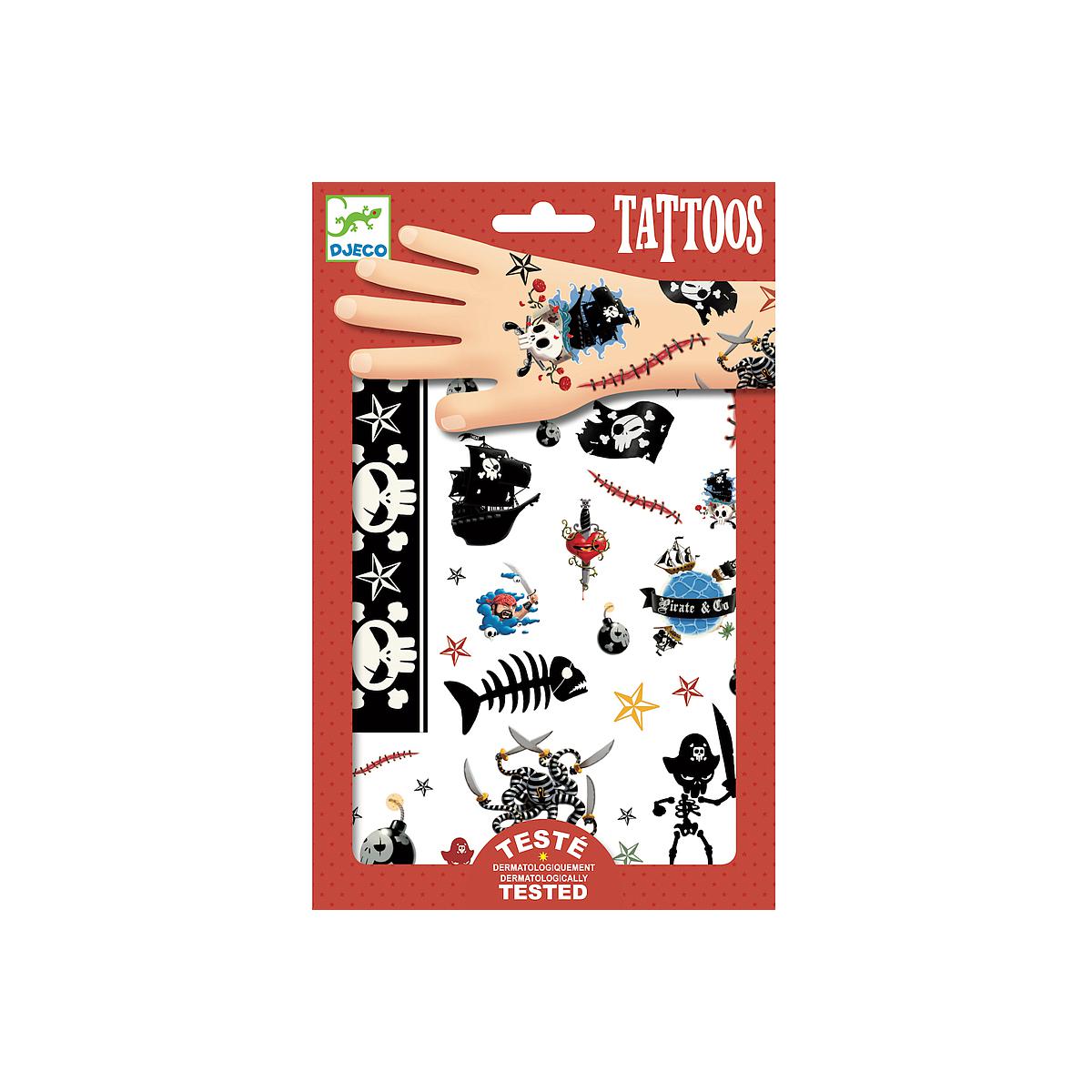 Tatouages enfant PIRATES Djeco