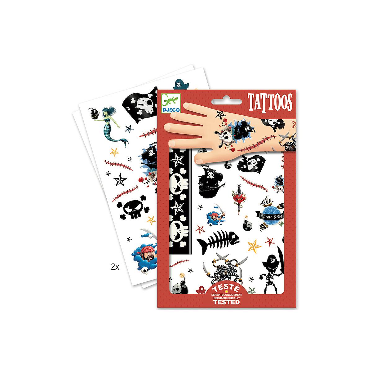 Tatouages enfant PIRATES Djeco