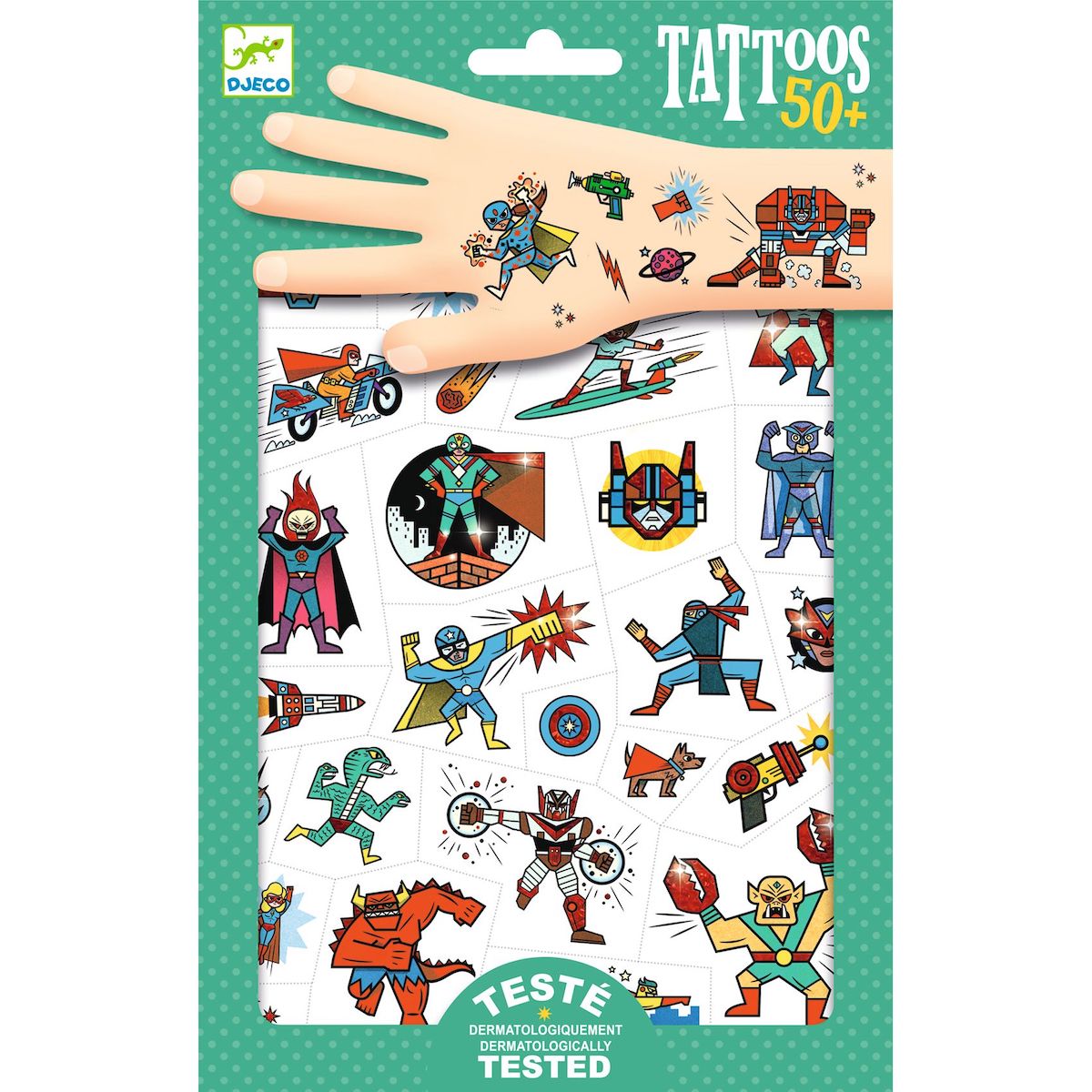Tatouages  HEROES VS VILLAINS Djeco