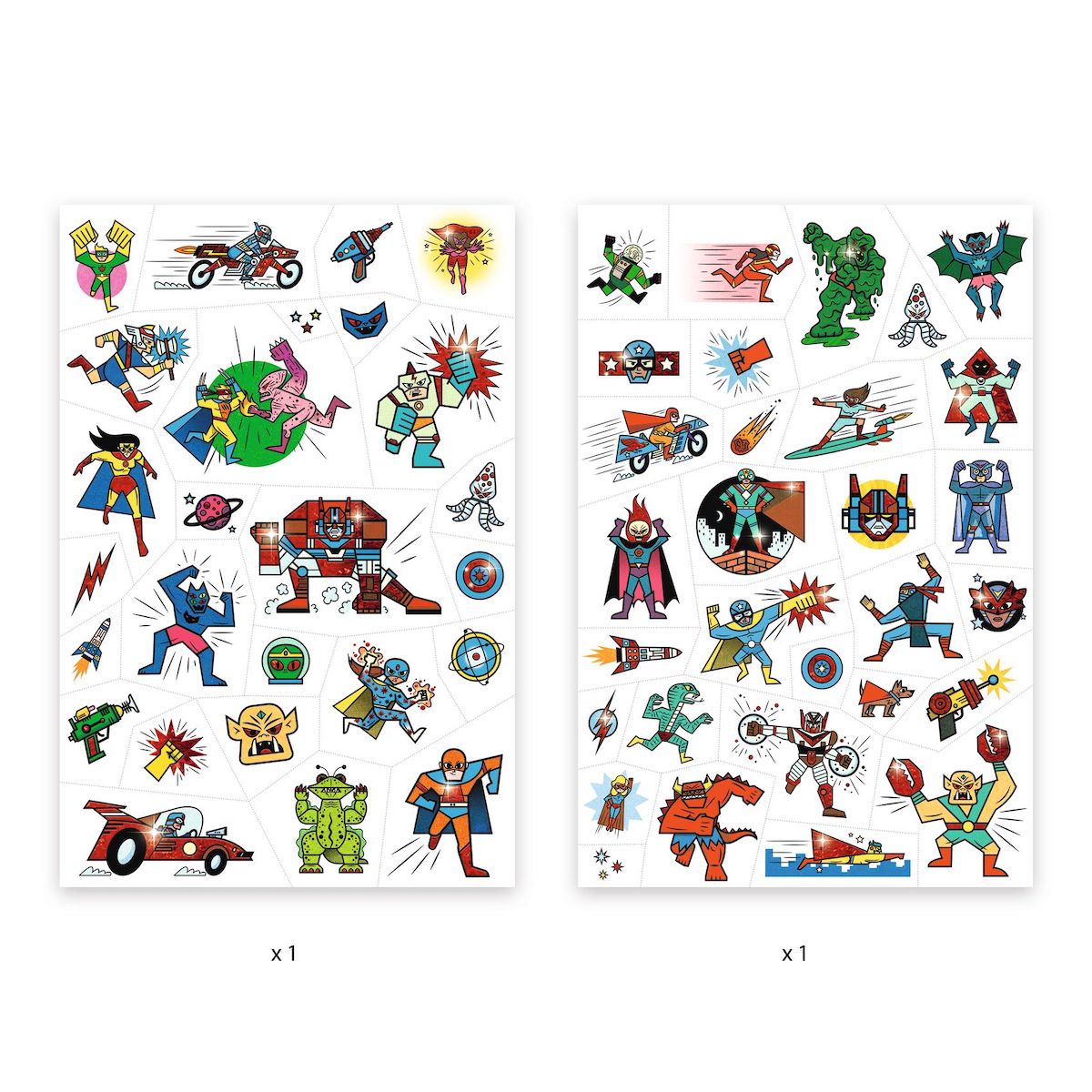 Tatouages  HEROES VS VILLAINS Djeco