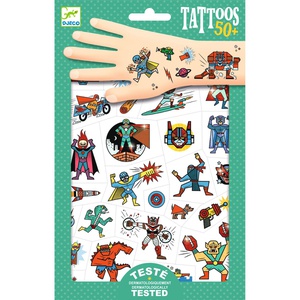 Tatouages  HEROES VS VILLAINS Djeco