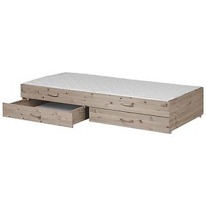 TERRA by Flexa Lit gigogne avec 2 tiroirs pour lit classic brun 90x200 cm