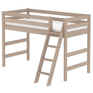 Terra CLASSIC LINE by Flexa Lit surélevé 90x190 cm avec échelle inclinée + poignées intégrées